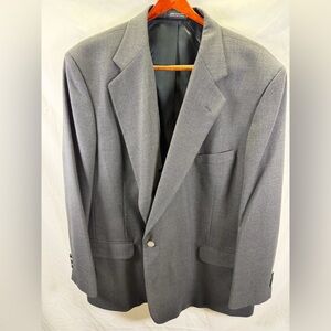 Stafford Men's Sport Coat Blazer Two Button Gray Poly/Wool Blend 50S